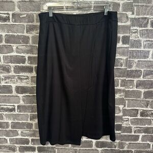 NWT Eileen Fisher skirt black wrap over stretch